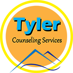 Tyler Counseling Services logo of a sunrise over mountains with the title Tyler Counseling Services.